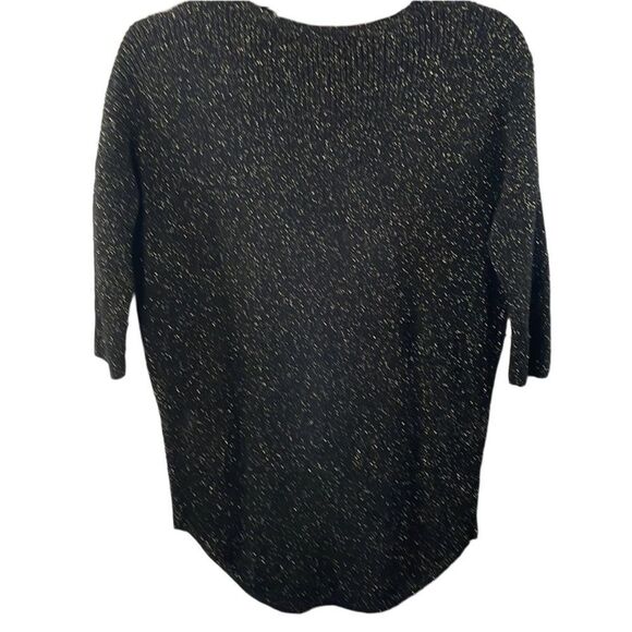 🖤✨ Express Black and Gold Sparkle 3/4 Sleeve Sweater - Size Small - Picture 3 of 3